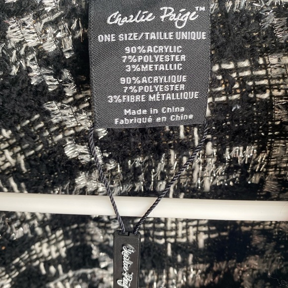 Charlie Paige cream and metallic gold open front shawl/wrap/shrug - Picture 6 of 6